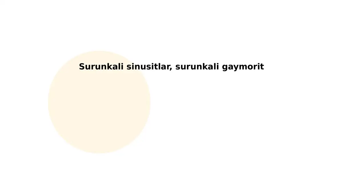 Surunkali sinusitlar, surunkali gaymorit