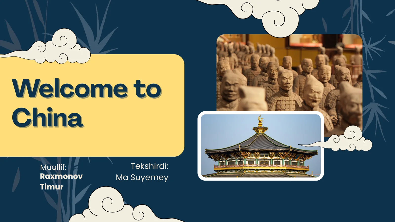 Xitoy Haqida: Buyuk Devor, Davlat Harflari va Tarixi Prezentatsiya PDF