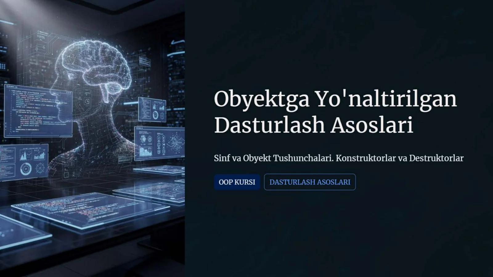 Dasturlash: Obyektga yonaltirilgan dasturlash asoslari