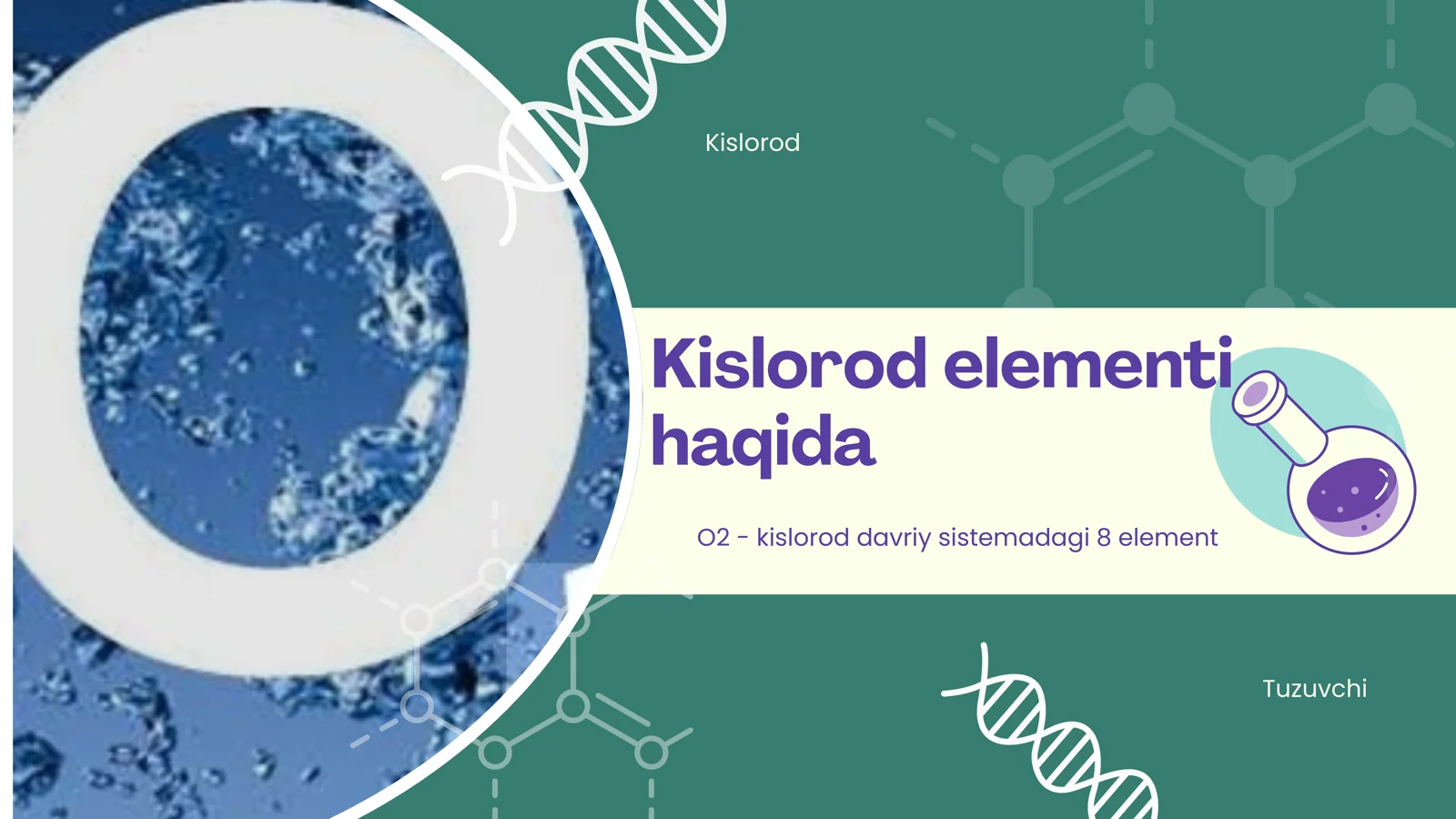 Kislorod elementi uchun taqdimot