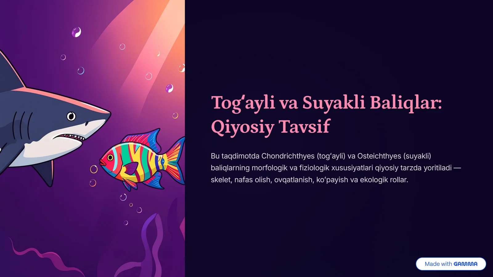 Togʻayli va Suyakli Baliqlar