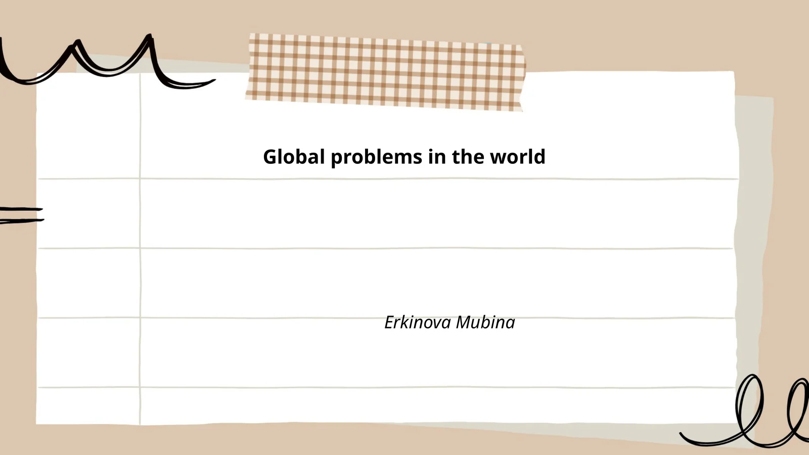 Global problems in the world