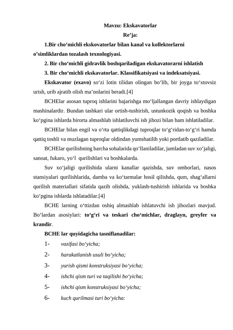 Ekskavatorlar