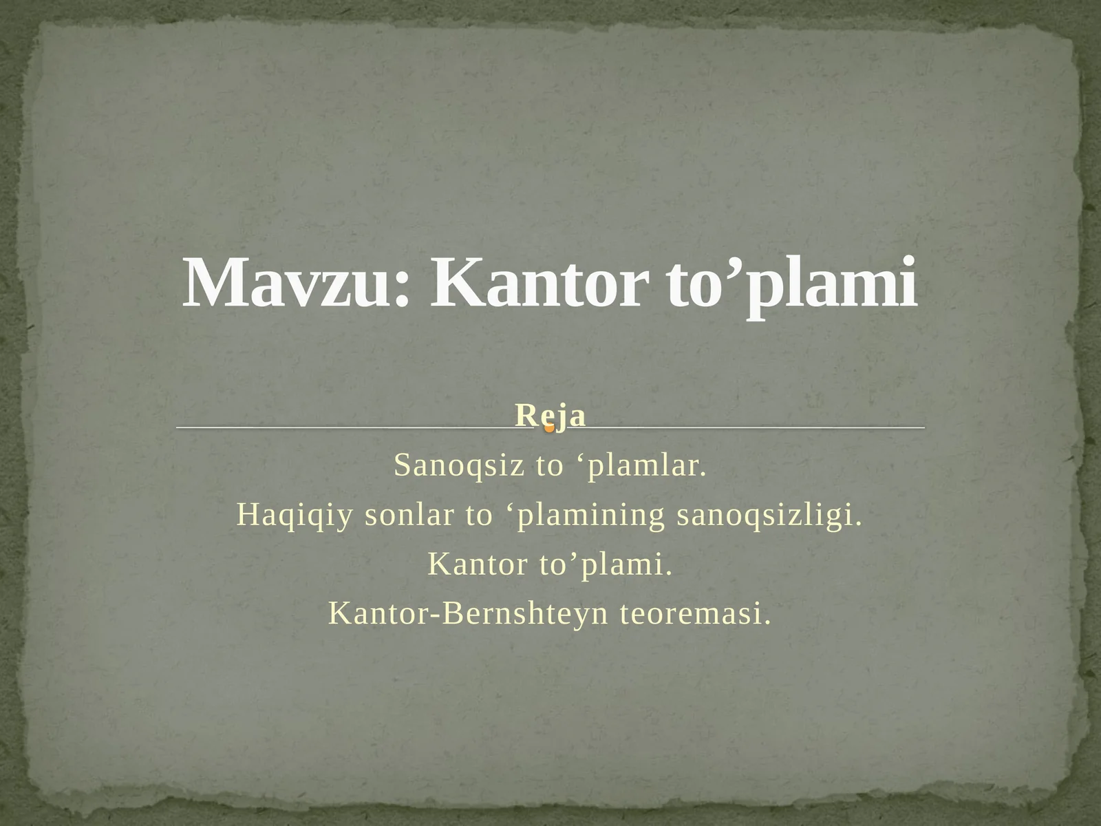 Kantor to'plami
