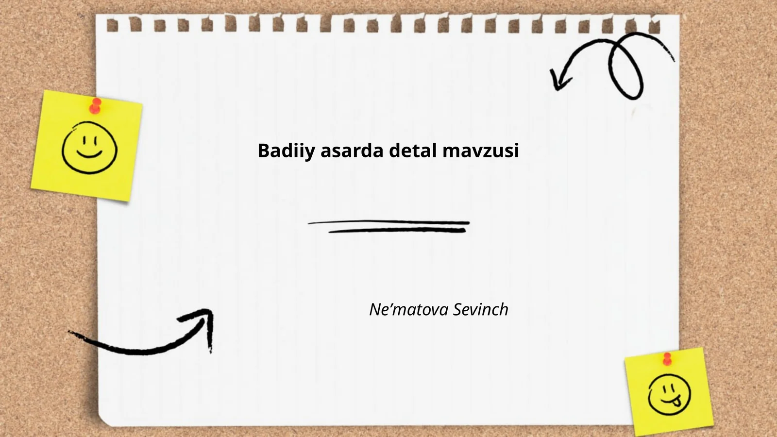 Badiiy asarda detal mavzusi