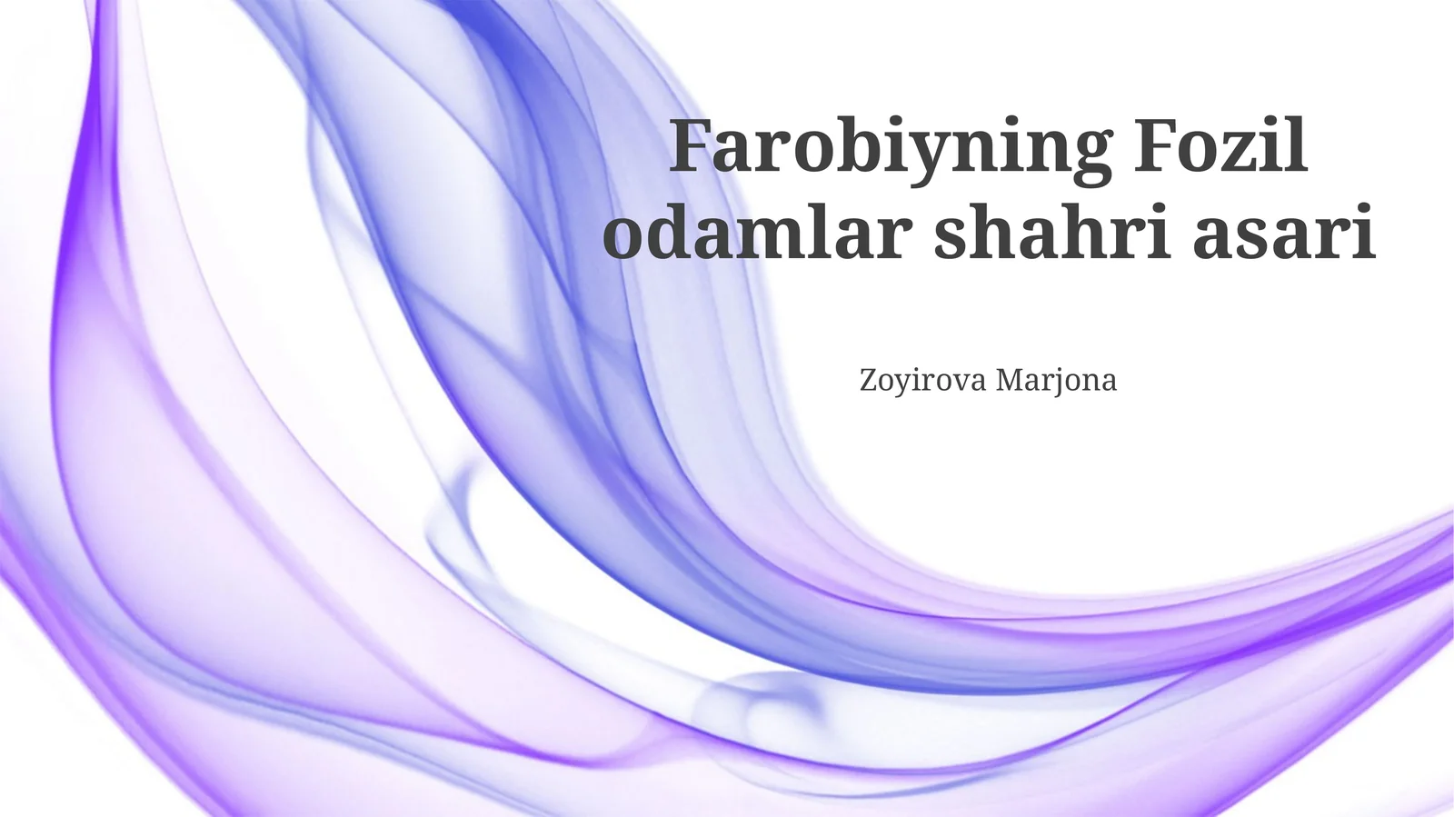 Farobiyning Fozil odamlar shahri asari