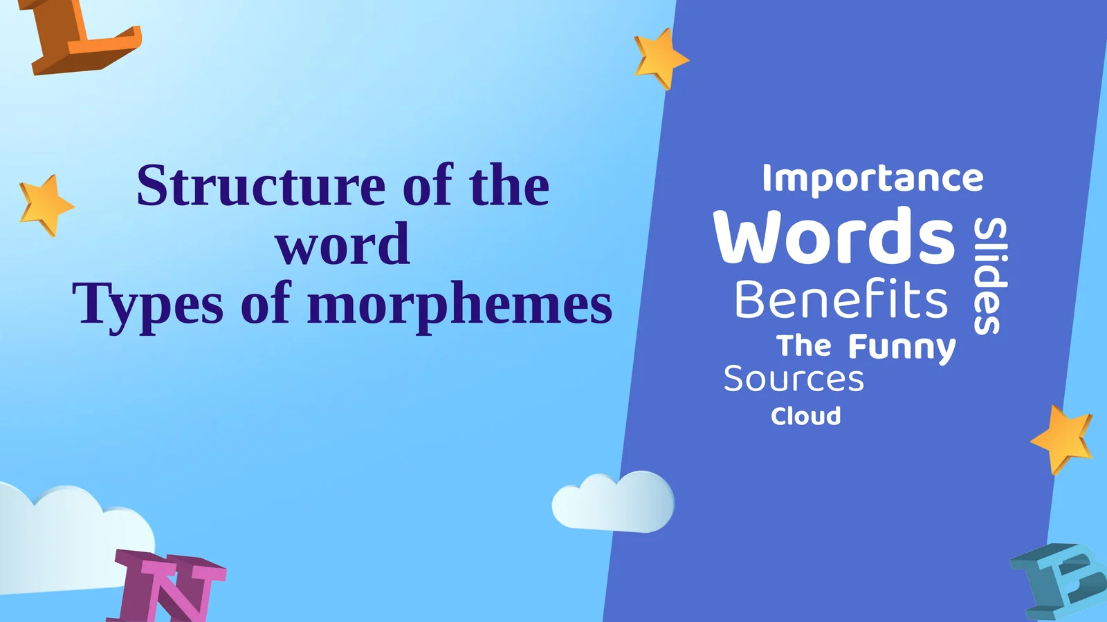 Morpheme as the important component of word structure
