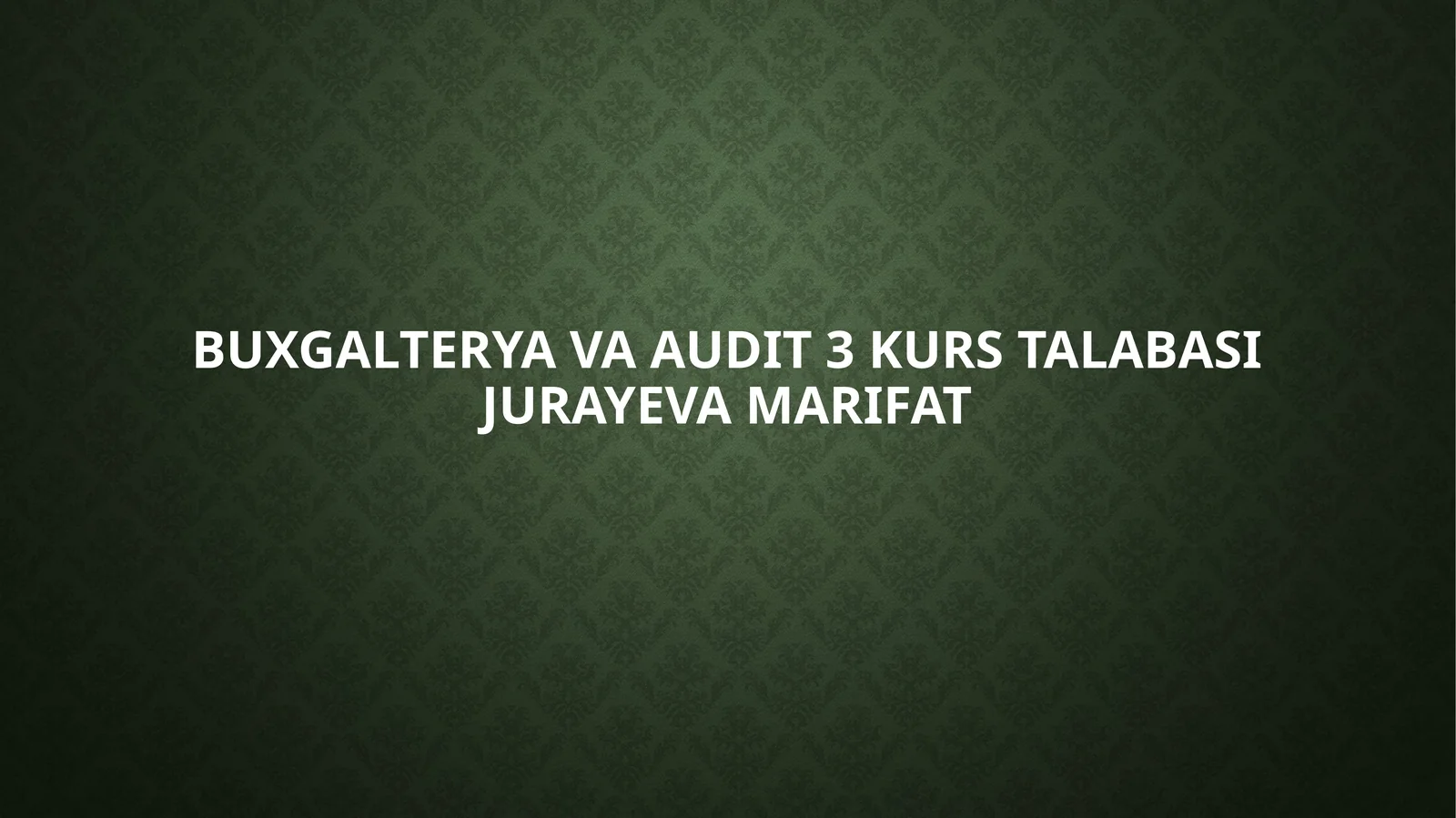 Investitsiyalar hisobi  ✂️
