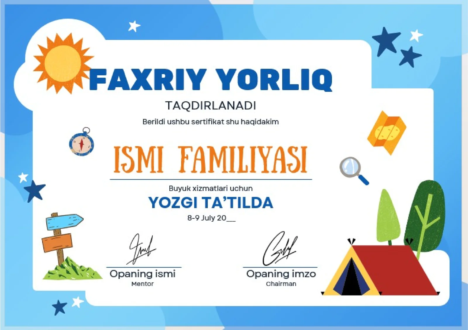 FAXRIY YORLIQ