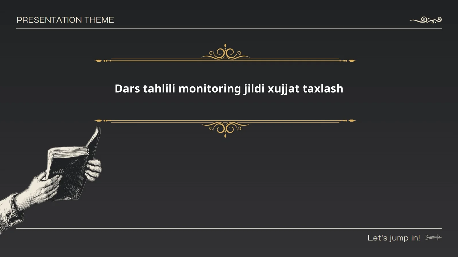 Dars tahlili monitoring jildi xujjat taxlash