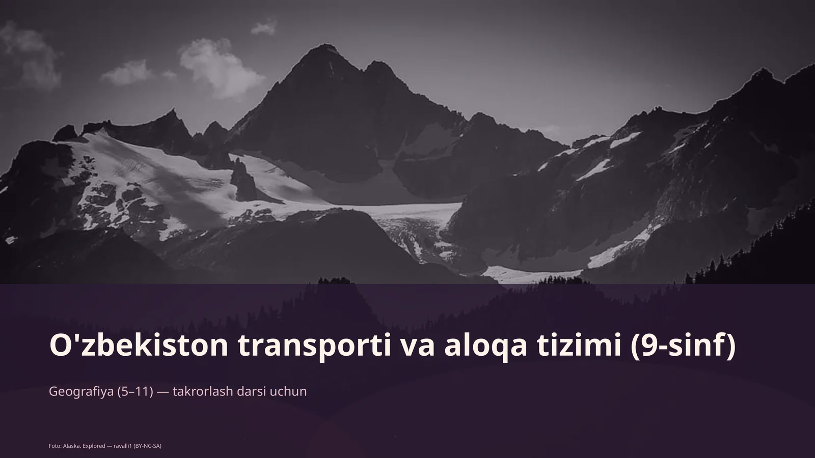 O'zbekiston transporti va aloqa tizimi (9-sinf)