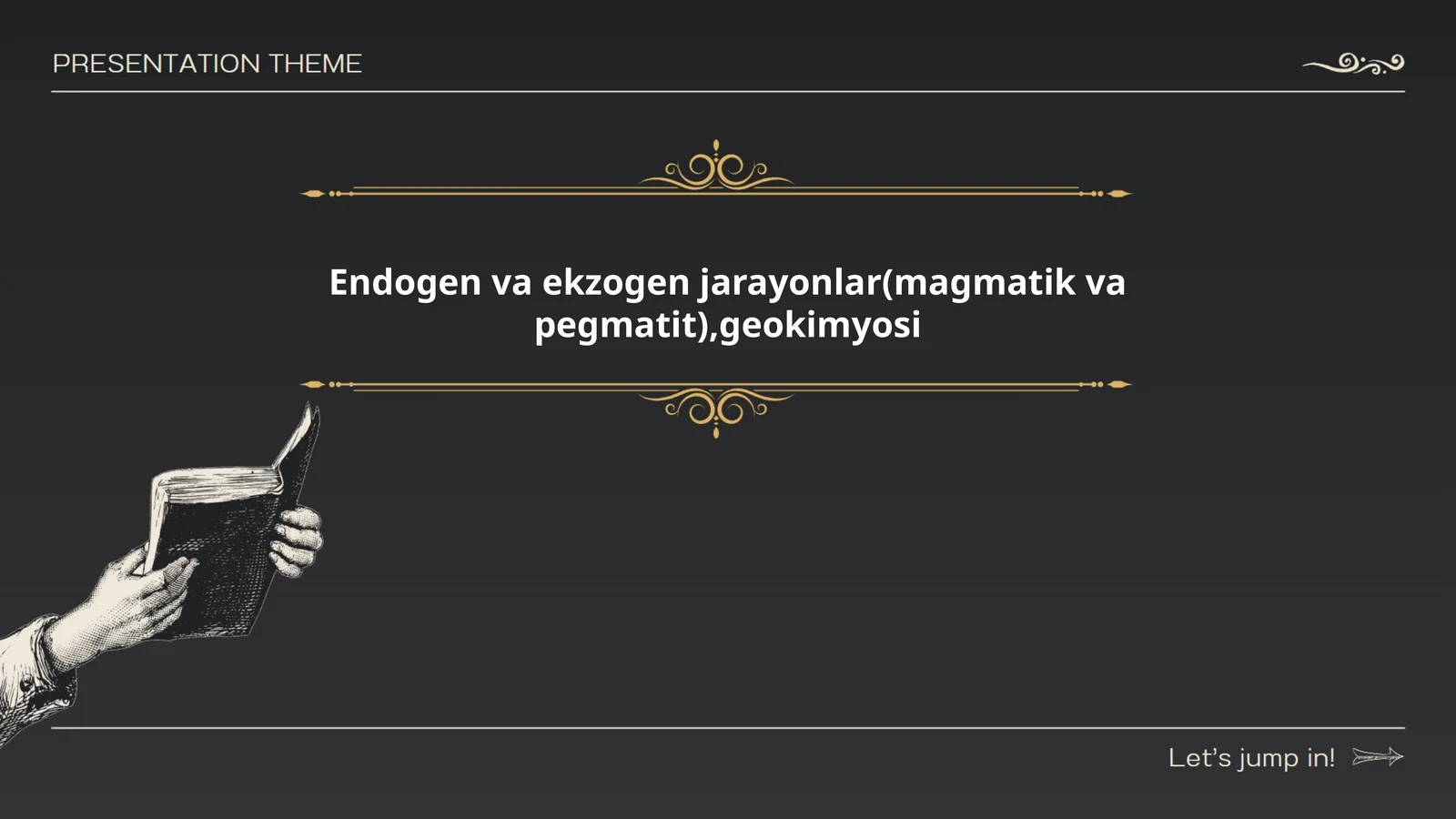 Endogen va ekzogen jarayonlar(magmatik va pegmatit),geokimyosi