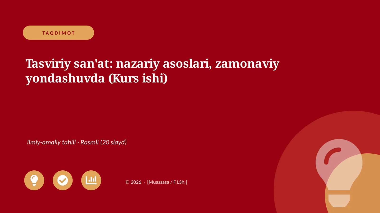Tasviriy san'at: nazariy asoslari, zamonaviy yondashuvda (Kurs ishi)