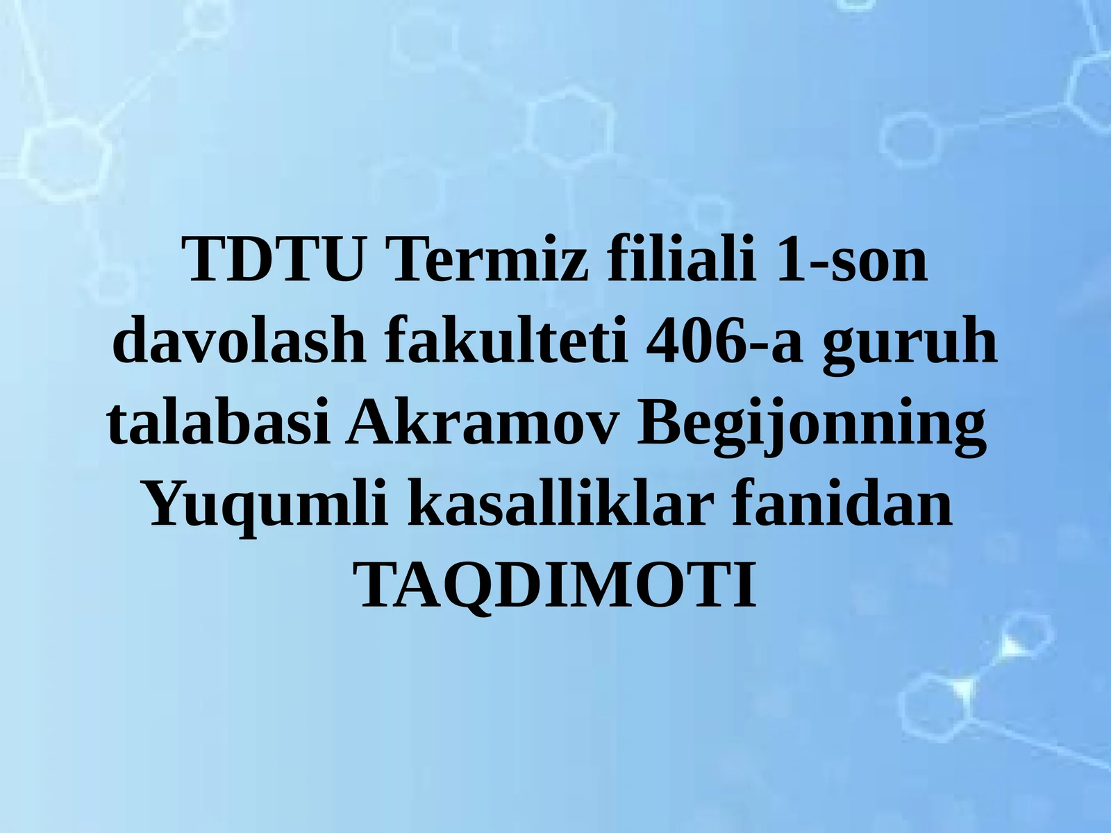 O‘tkir virusli gepatit va balantadiaz