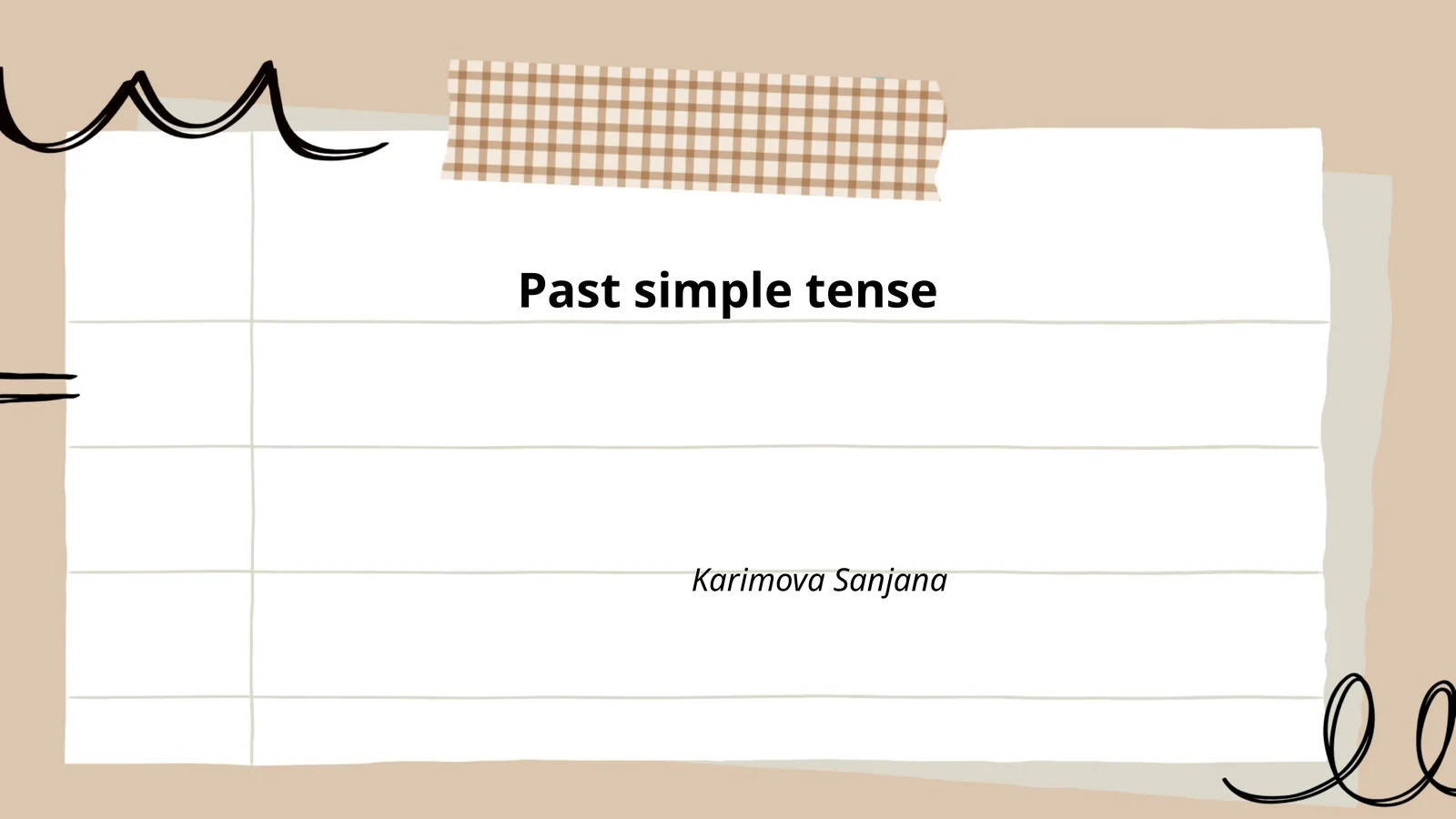 Past Simple Tense
