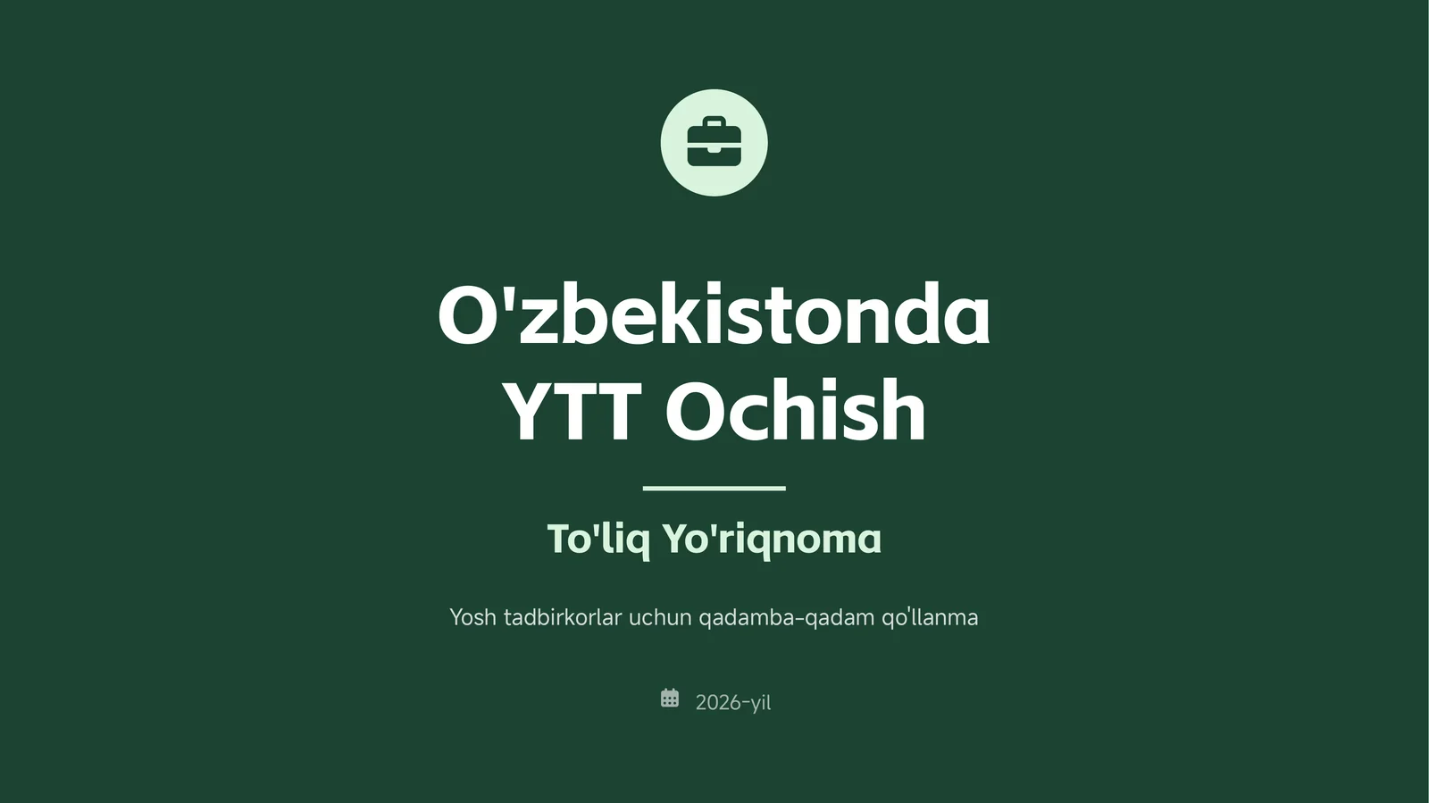 YTT Ochish To'liq Yo'riqnoma