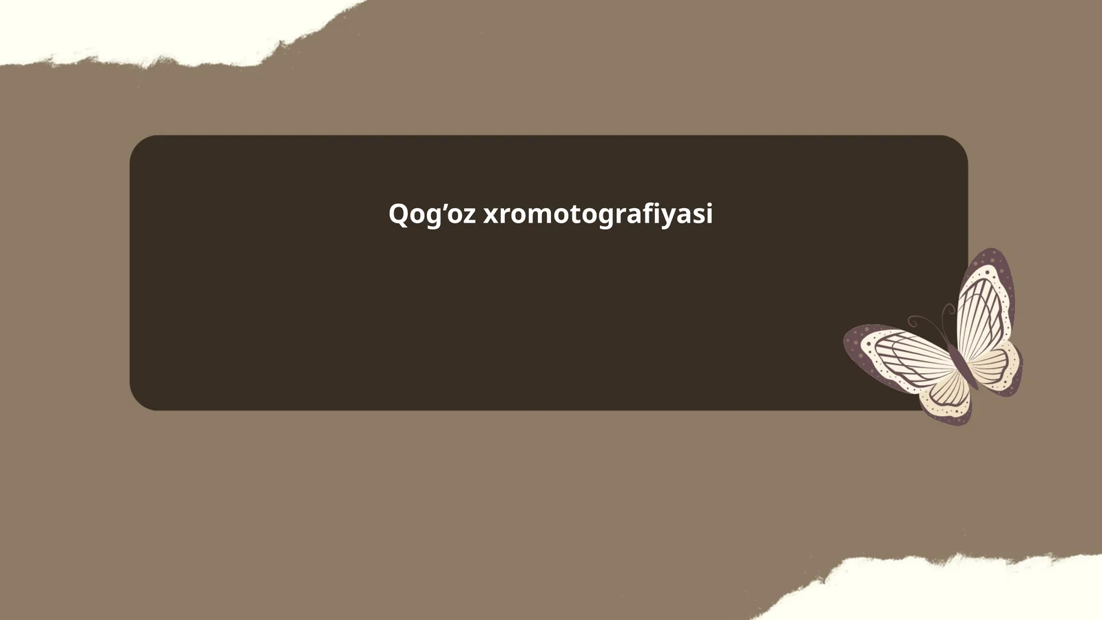 Qog’oz xromotografiyasi