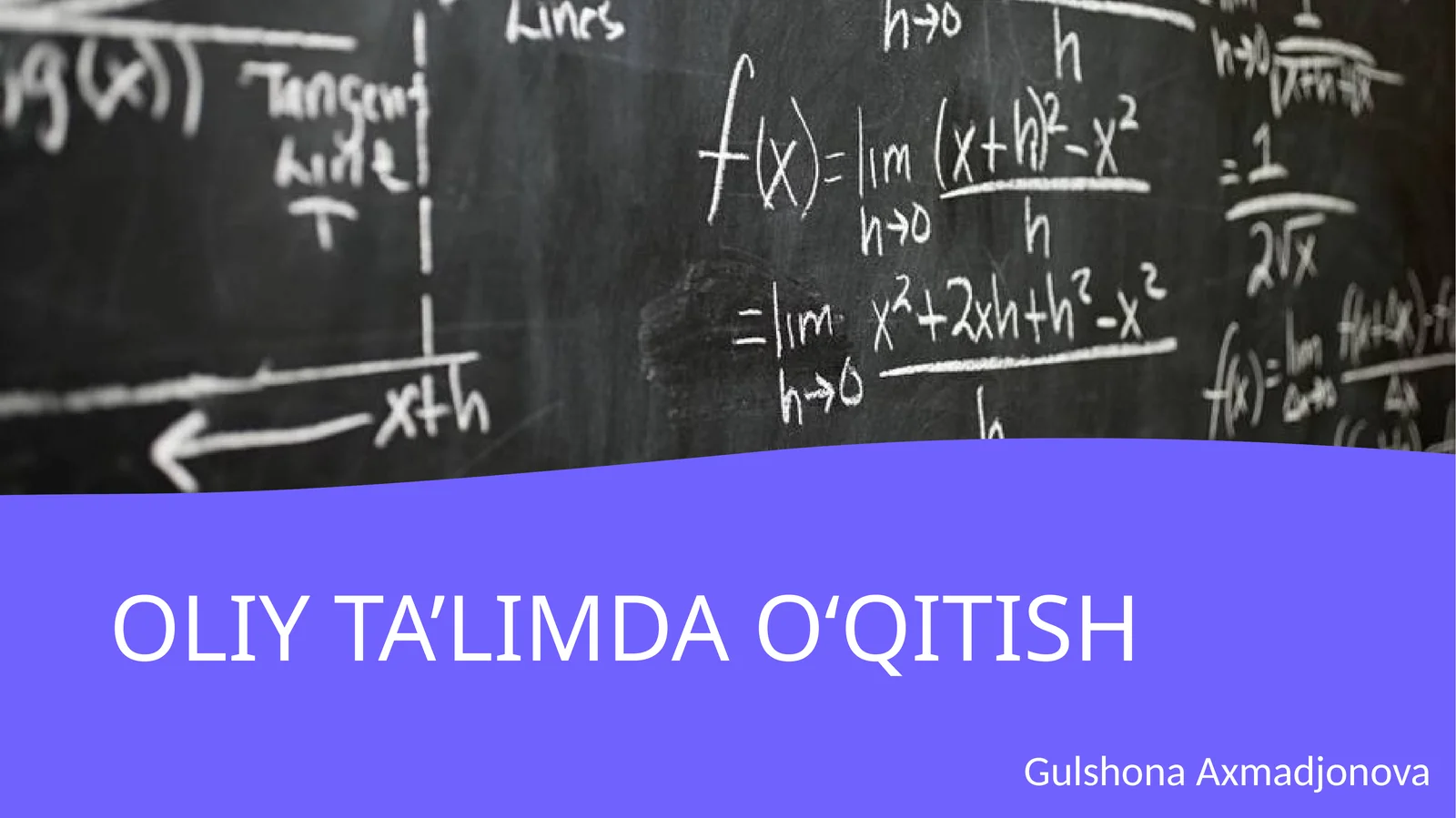 PPT Oliy ta'limda o'qitish