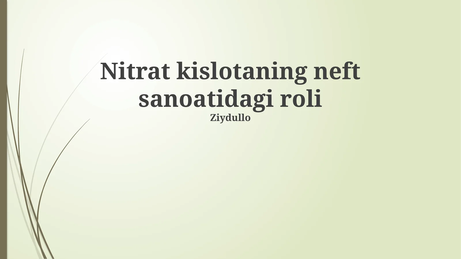 Nitrat kislotaning neft sanoatidagi roli