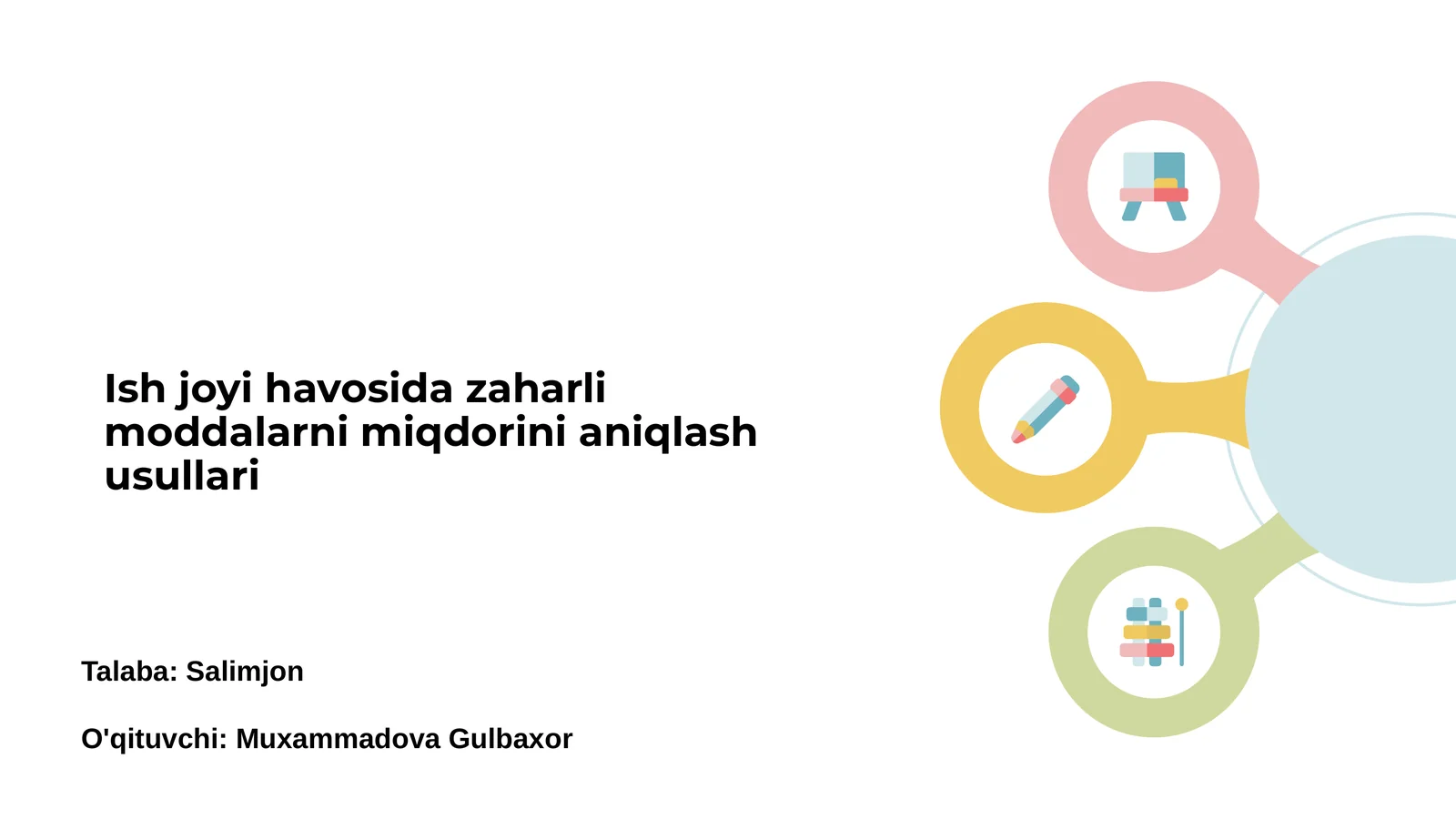 Havodagi zaharli moddalarni aniqlash usullari