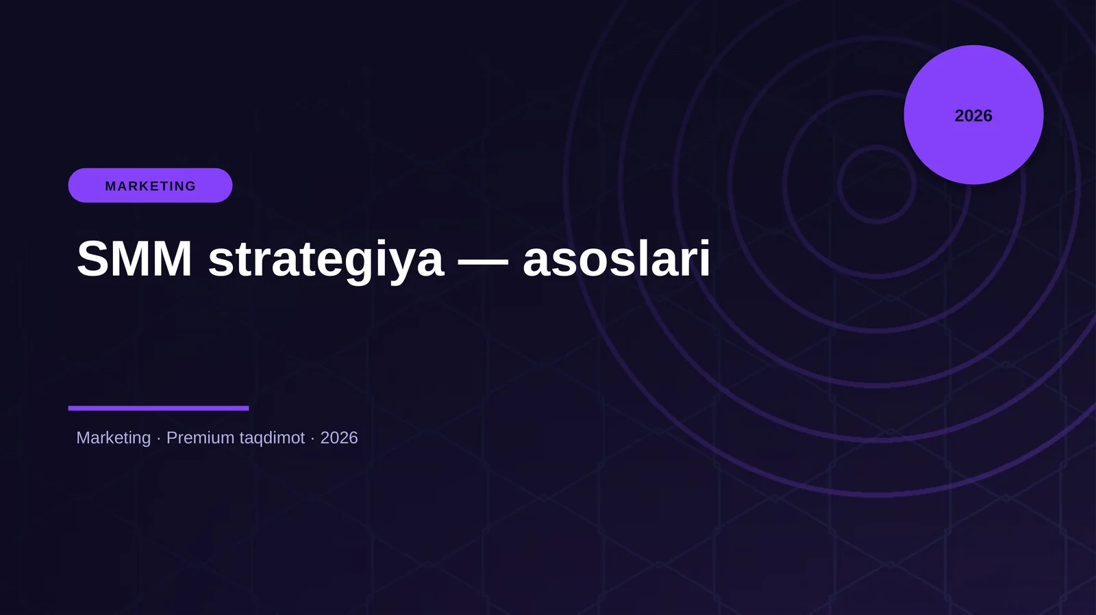 SMM strategiya — asoslari