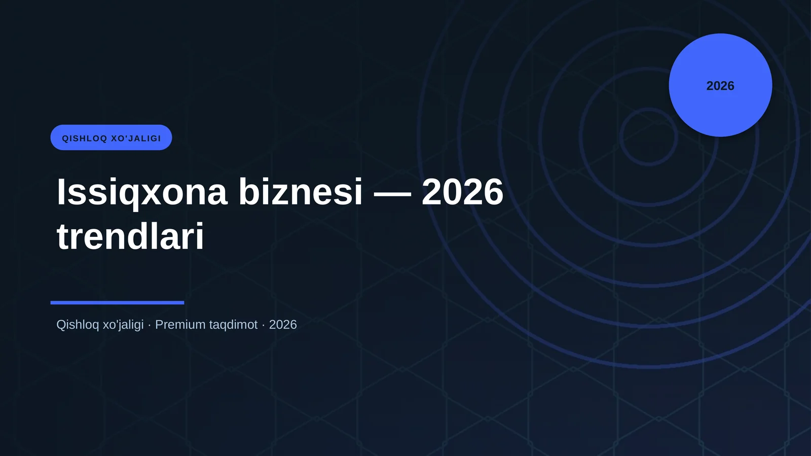 Issiqxona biznesi — 2026 trendlari