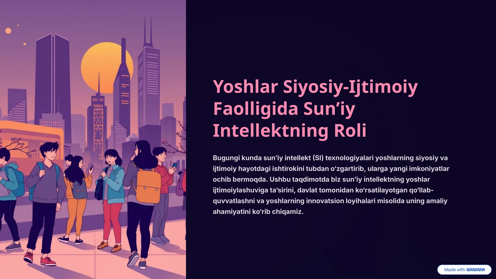 Yoshlar Siyosiy-Ijtimoiy Faolligida Sun’iy Intellektning Roli