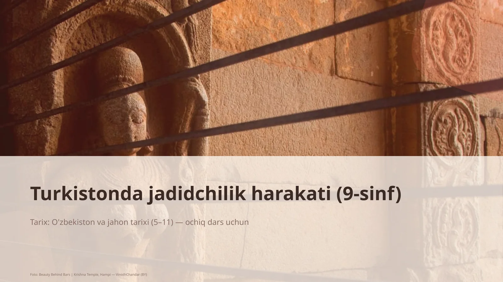 Turkistonda jadidchilik harakati (9-sinf)