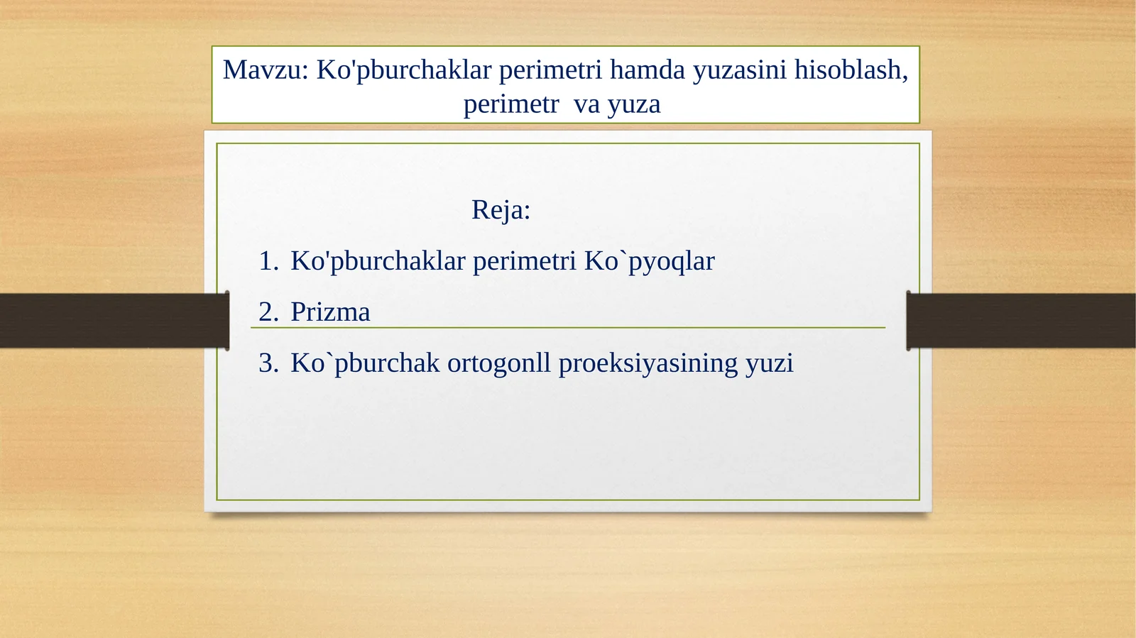 Ko'pburchaklar perimetri va yuzasini hisoblash