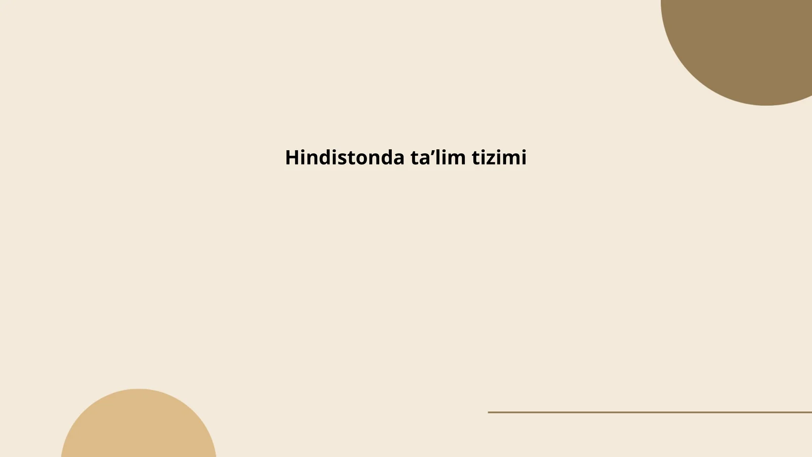 Hindistonda taʼlim tizimi