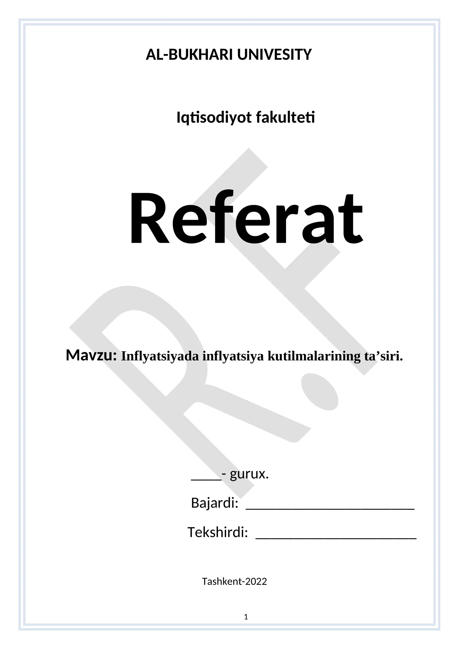 Inflyatsiyada inflyatsiya kutilmalarining ta’siri