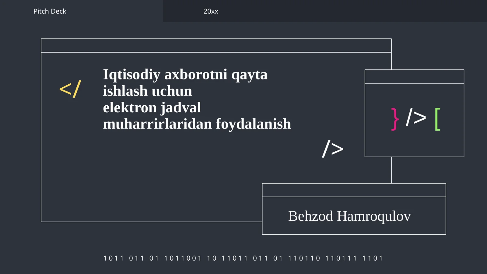 Iqtisodiy axborotni qayta ishlash uchun elektron jadval muharrirlaridan foydalanish