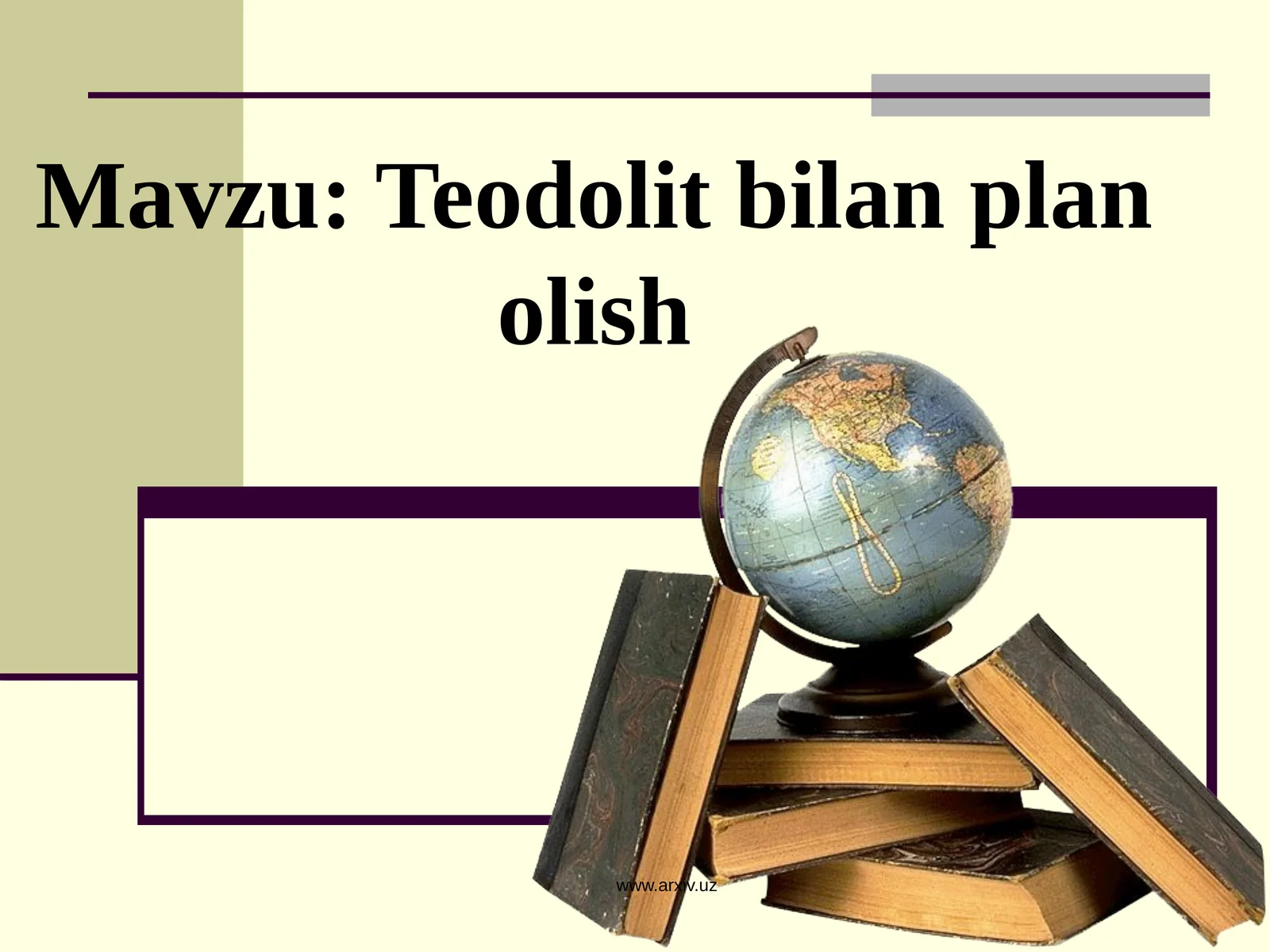 Teodolit bilan plan olish