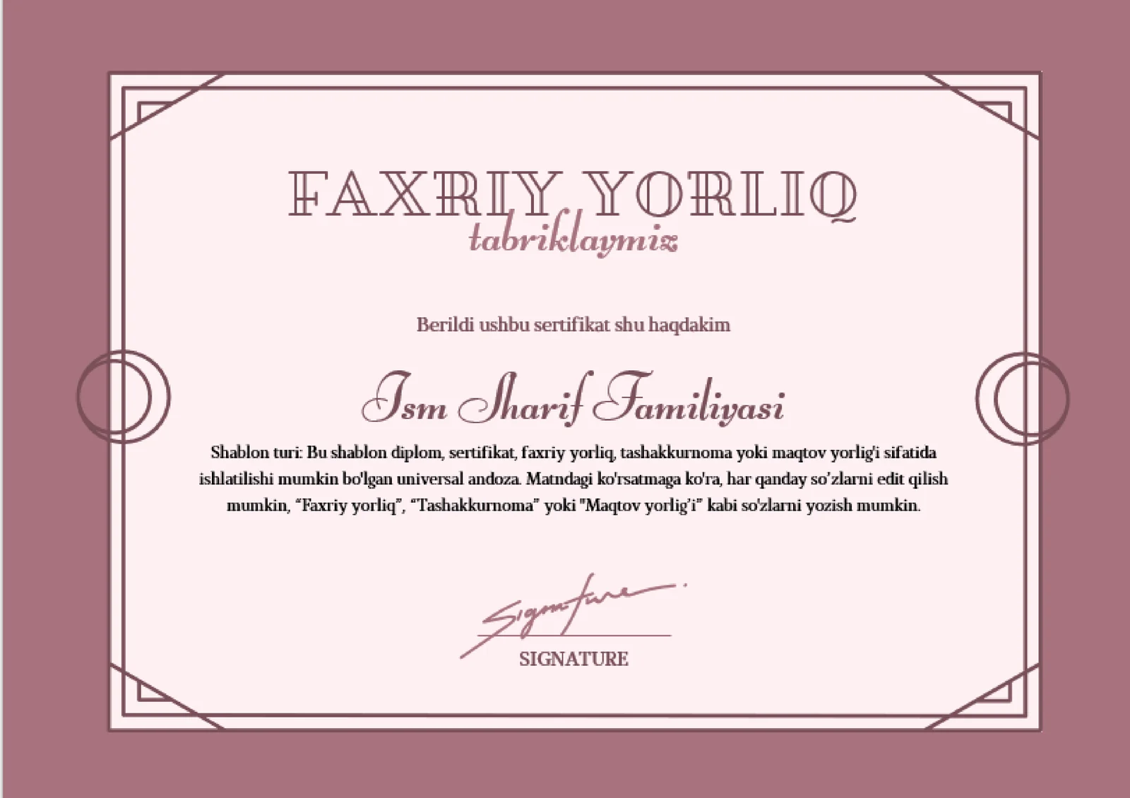 FAXRIY YORLIQ