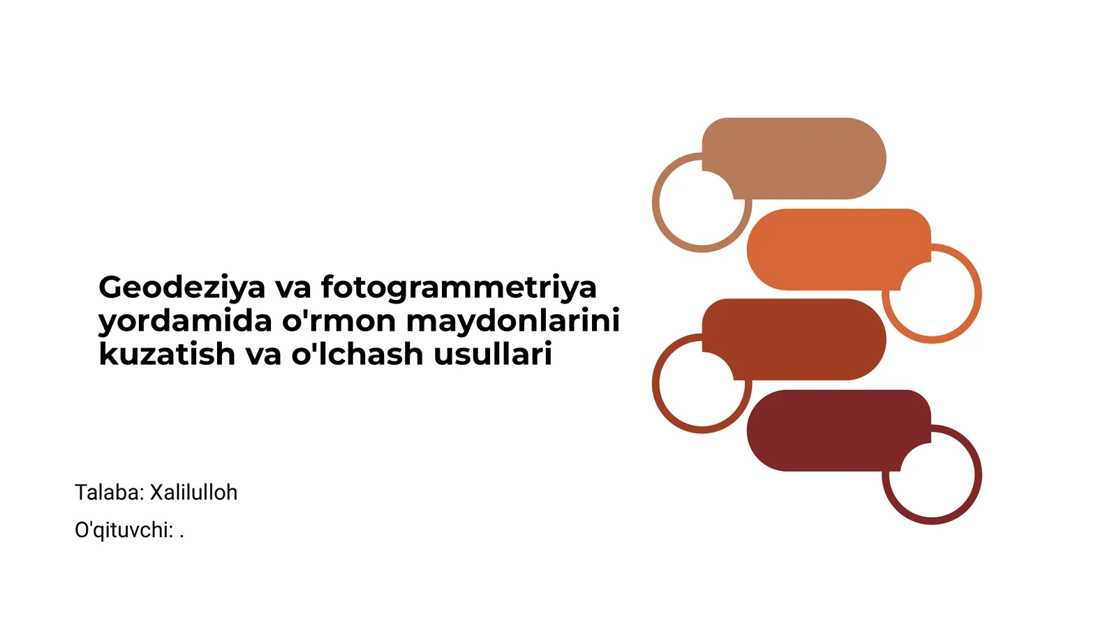 Geodeziya va fotogrammetriya yordamida o'rmon maydonlarini kuzatish va o'lchash usullari